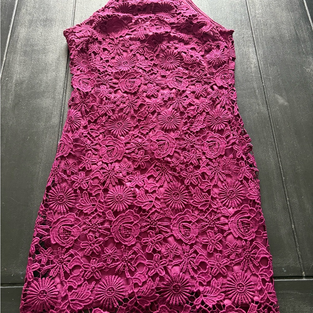 Lulu's Magenta Lace Dress